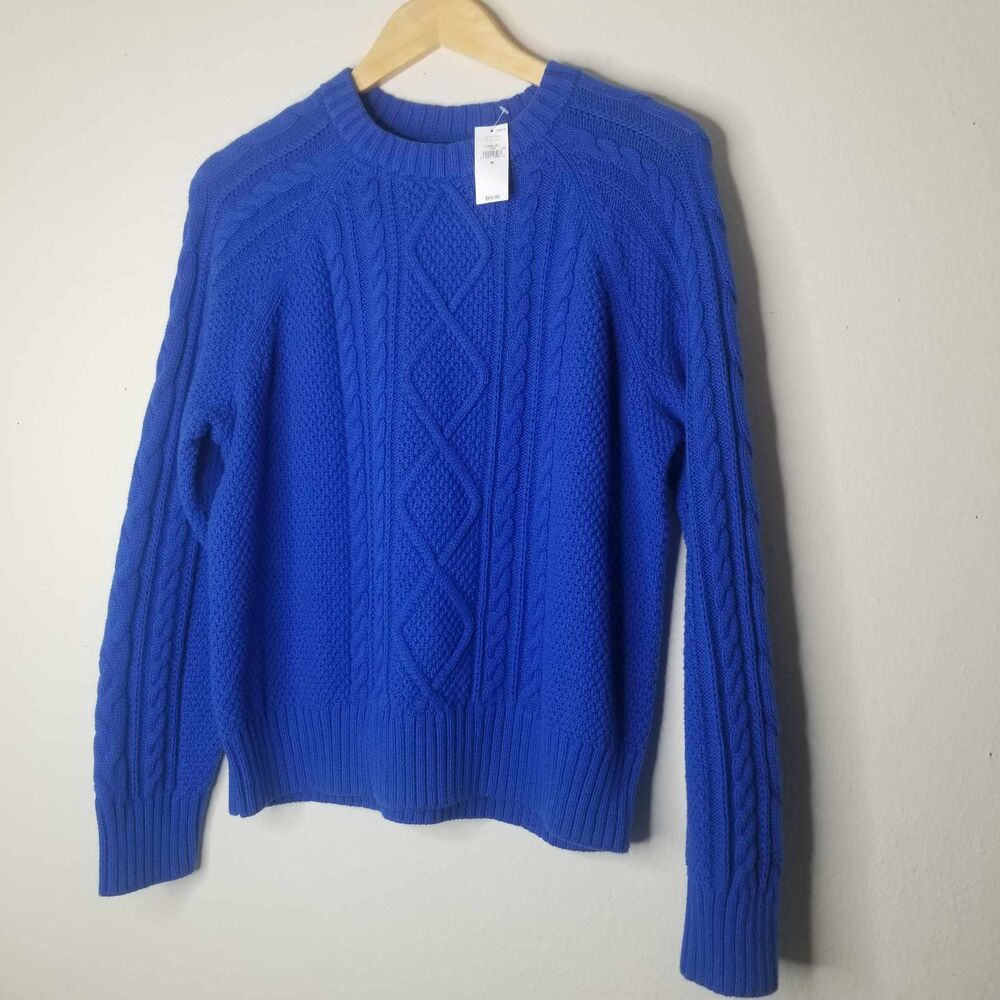 NWT Cobalt Blue Gap Cable Knit Sweater Sz M